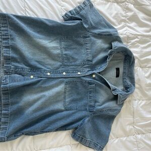 Quince Denim Short Sleeve Shirt